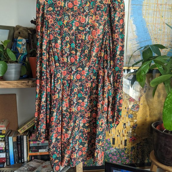 Floral Bell Wide Sleeve Dress H&M sz6 multicolor - Picture 9 of 9